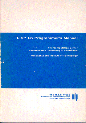 LISP 1.5 Programmer's Manual cover