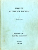 Cover of Moonual: David Moon's Maclisp Reference Manual, 1974